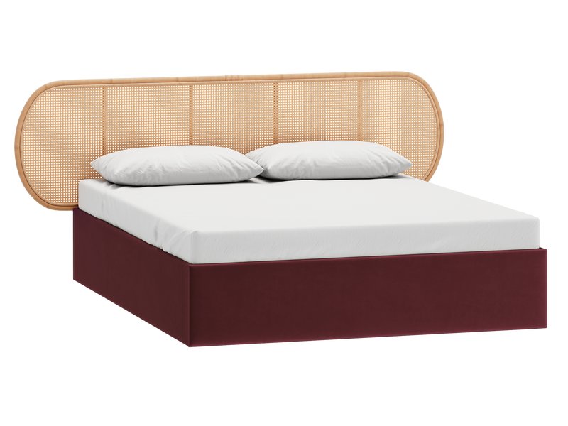 Кровать модульная Сейв-1 140 Велюр Бордовый