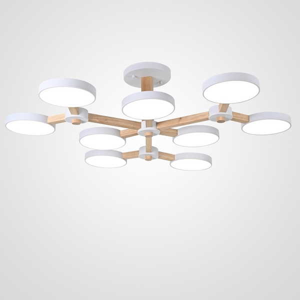 Потолочная люстра на штанге LED TURNA Белый ImperiumLoft Turna-X01 (178304-26, Умный дом, WiFi, голосовое управление)