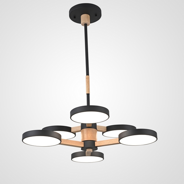 Потолочная люстра LED на штанге Turna Dbl L6 Black By ImperiumLoft Turna-Dbl01 (Умный дом, Алиса) 229084-26