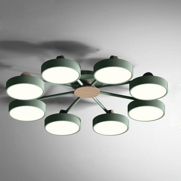 Потолочная LED люстра с ПДУ Move 8 Green Imperiumloft Move_01 (178258-26) ImperiumLoft