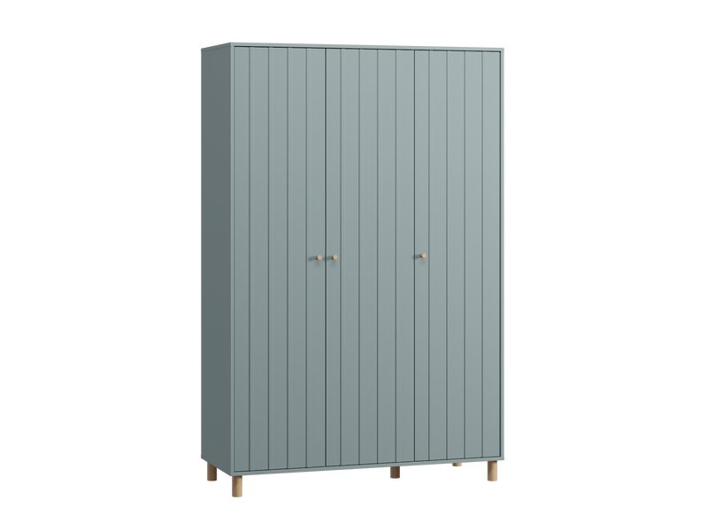 Распашной шкаф Моррис 3-134x205 Серо-зеленый