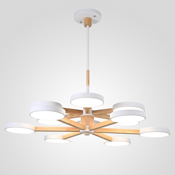 Потолочная люстра LED на штанге Turna Dbl L12 White By ImperiumLoft Turna-Dbl01 (Умный дом, Алиса) 229080-26