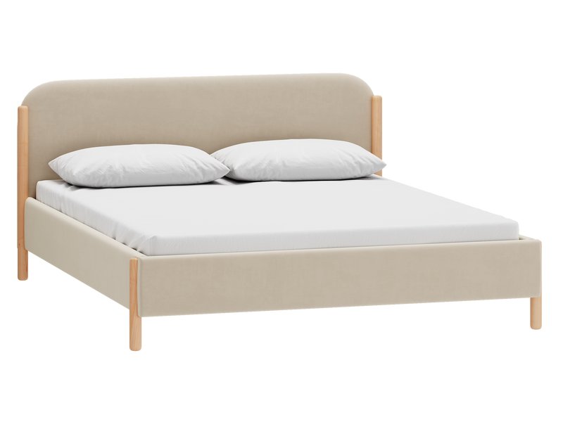 Кровать Кейси 140 Велюр Бежевый