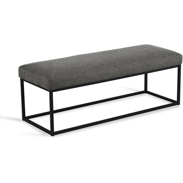 Банкетка с металлическим каркасом Loft Flat ОГОГО (арт.810249), (Ткань,Рогожка/Темно-серый) ОГОГО Обстановочка!