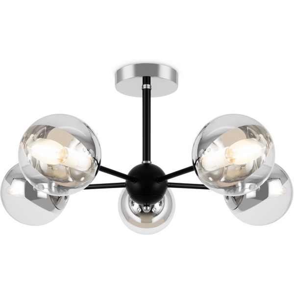 Потолочная люстра на штанге Freya Sonnet FR5271PL-05B шарики