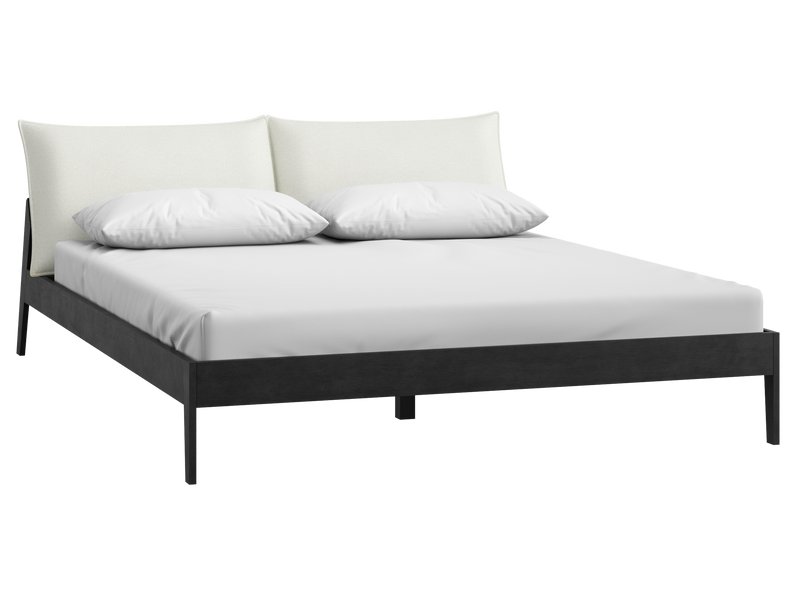 Кровать Эвелен-Графит 180 Шенилл Белый