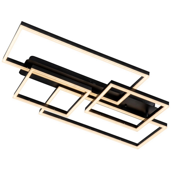 Потолочная люстра светодиодная на штанге с пультом с регулировкой цветовой температуры и яркости LED4U L11046-4 BK