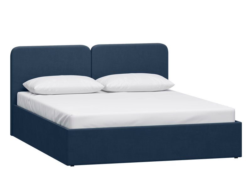 Кровать Вилена 140 Велюр Синий
