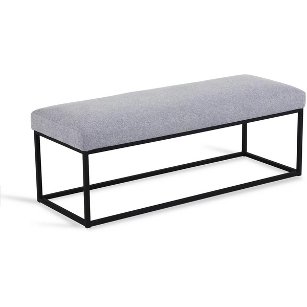 Банкетка с металлическим каркасом Loft Flat ОГОГО (арт.810248), (Рогожка,Ткань/Светло-серый) ОГОГО Обстановочка!