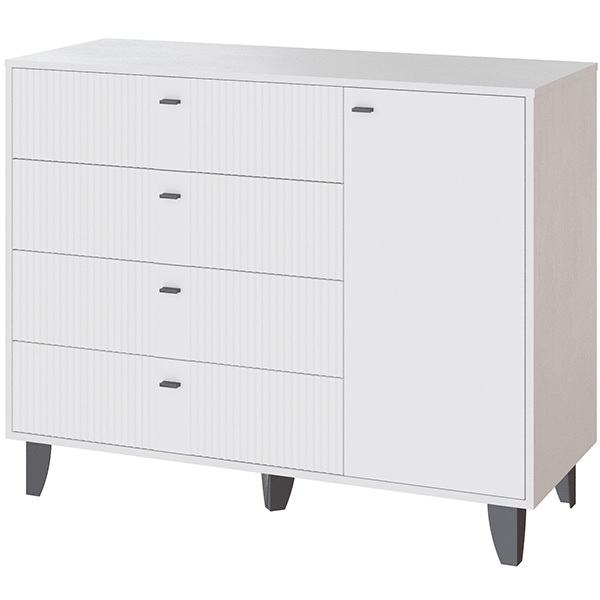 Комод ТЭКС Катрин-13, Белый, Белый снег