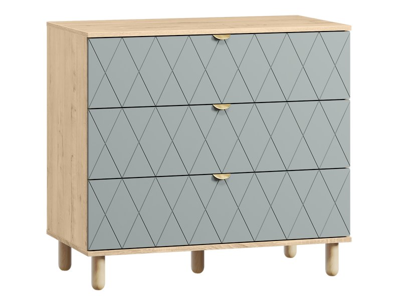 Комод Теджонс 93x85 Ромб Мятный/Дуб Ирландский