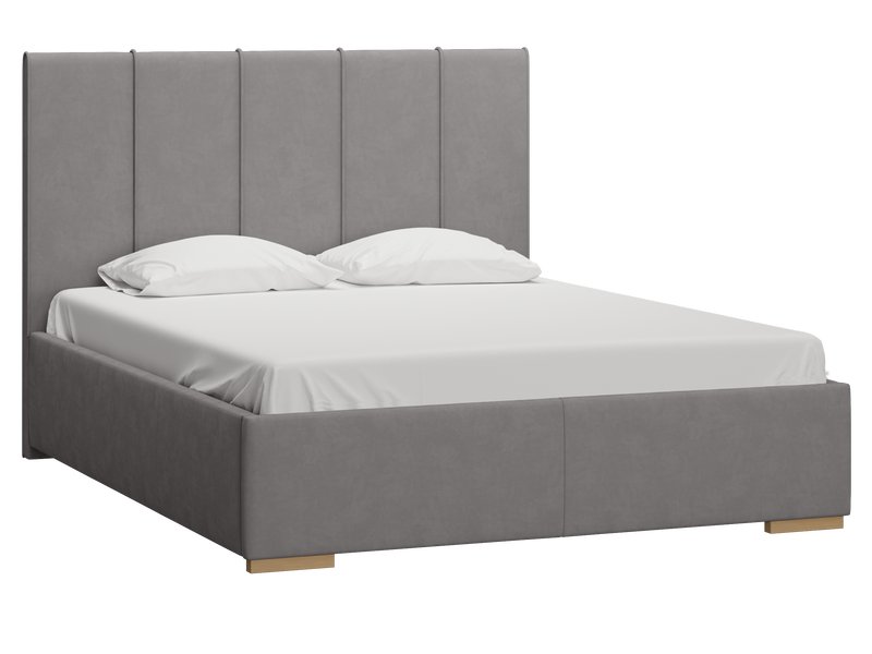 Кровать Шерона 160 Велюр Серый