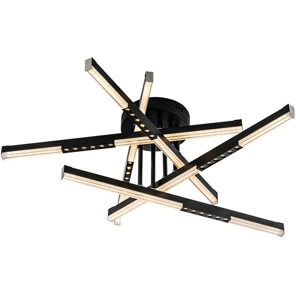 Потолочная люстра светодиодная на штанге с пультом с регулировкой цветовой температуры LED4U L5115-5 BK