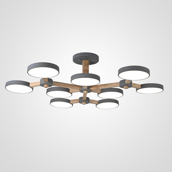 Потолочная люстра на штанге LED TURNA Серый ImperiumLoft Turna-X01 (178305-26, Умный дом, WiFi, голосовое управление)