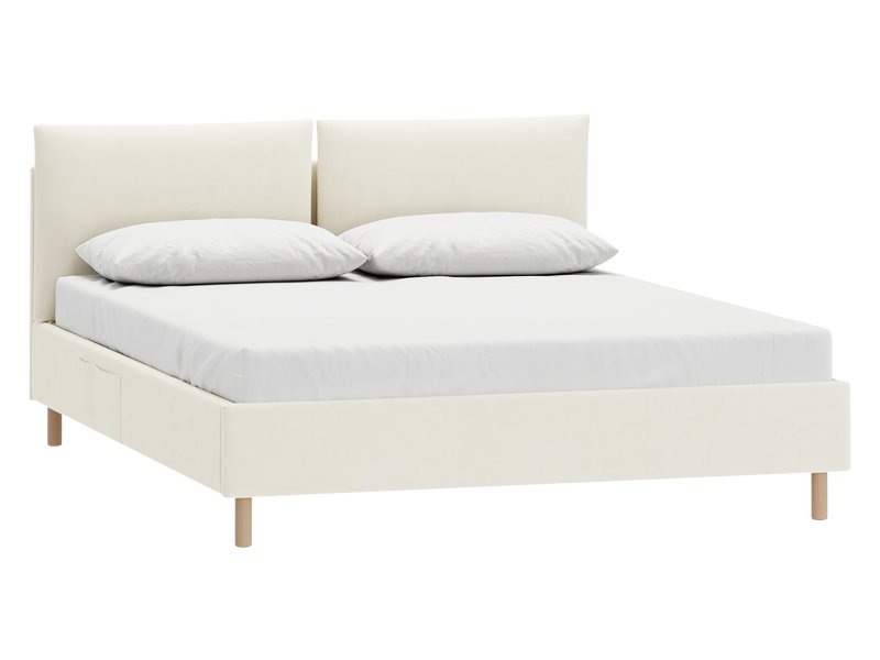 Кровать Коверти 160 Велюр Молочный