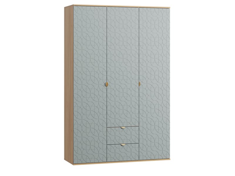 Распашной шкаф Монблан 3-139x215 Ритм Мятный