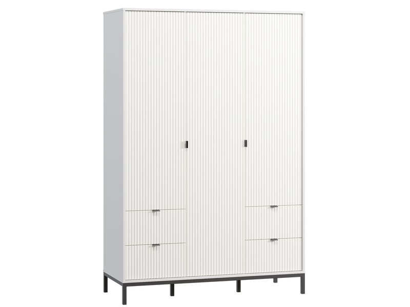 Распашной шкаф Трейвис 3-137x205 Белый
