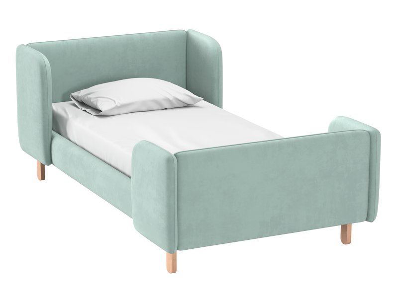 Детская кровать Анджи 80 Вельвет Мятный