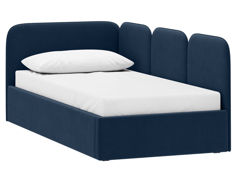 Детская кровать Имми 90 Велюр Синий