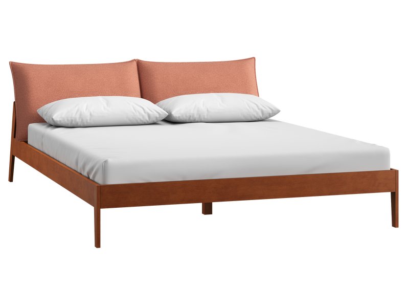 Кровать Эвелен-Орех 140 Шенилл Терракотовый