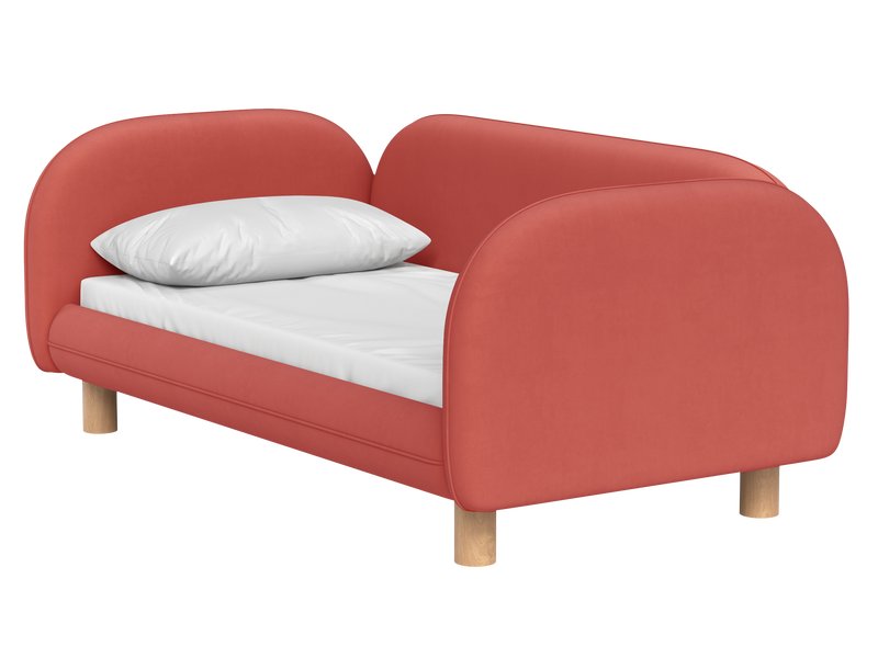 Детская кровать Дебби-1 80 Вельвет Красный