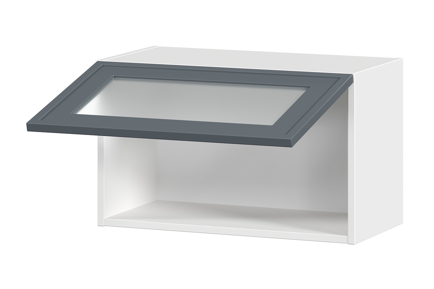 Шкаф навесной с подъемным механизмом со стеклом