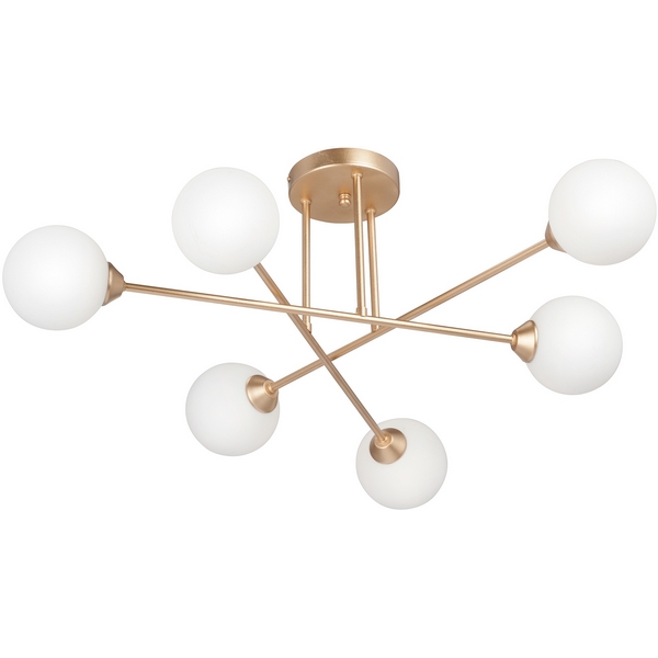 Потолочная люстра для гостиной мощностью 40 вт молекулы на штанге Vitaluce V3931-8/6PL, 6xG9 макс.
