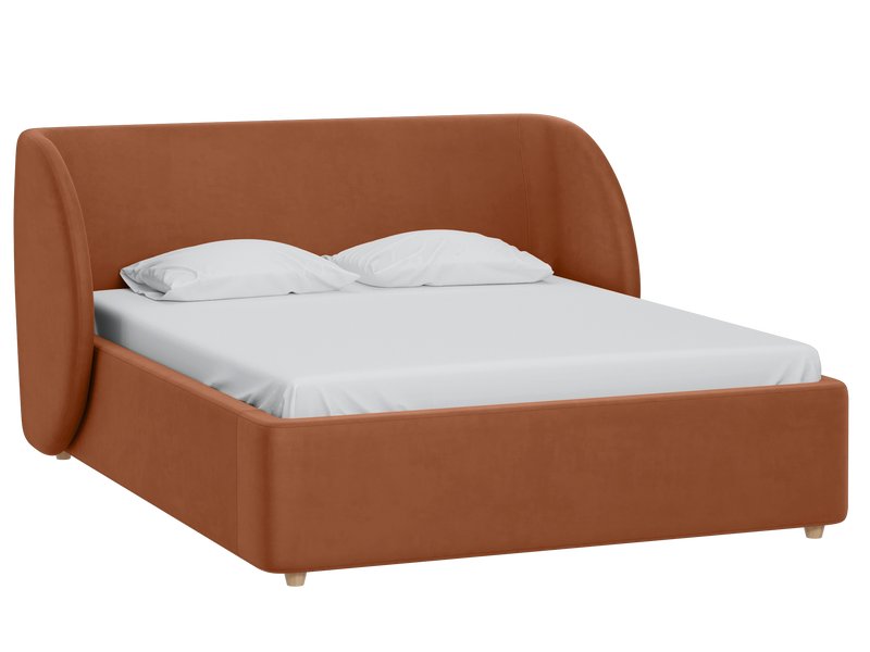 Кровать Юна 180 Велюр Терракотовый