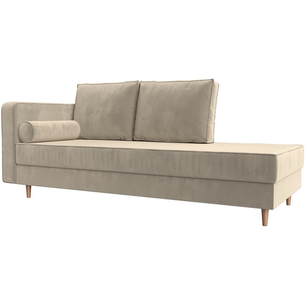 Кушетка Прайм левый (микровельвет бежевый) Лига Диванов 100880L