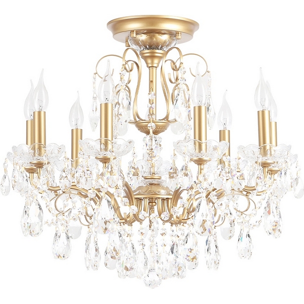 Потолочная люстра на штанге Crystal Lux MONTANA PL9 подсвечник с подвесками