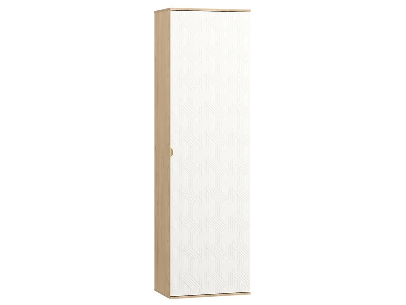 Распашной шкаф Монблан 1.2-63x214 Косы Белый/Дуб Ирландский