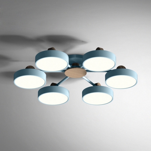 Потолочная LED люстра с ПДУ Move 6 Blue Imperiumloft Move_01 (178256-26) ImperiumLoft