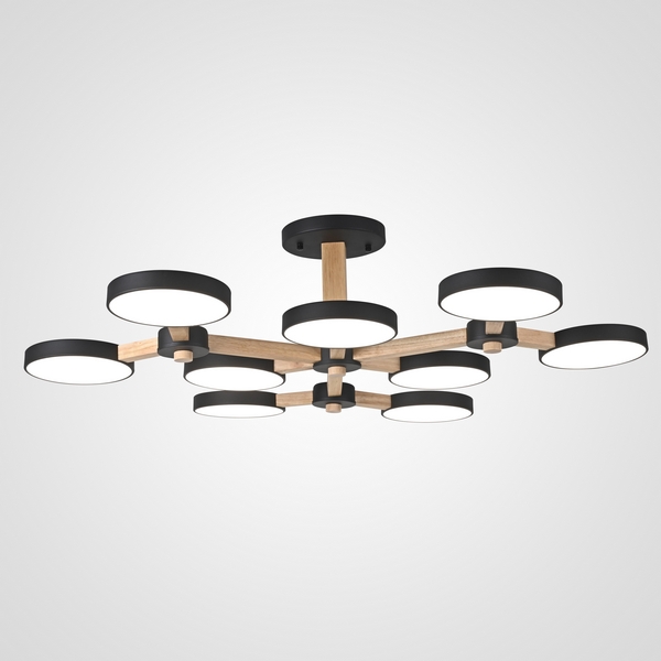 Потолочная люстра на штанге LED TURNA Черный ImperiumLoft Turna-X01 (178306-26, Умный дом, WiFi, голосовое управление)