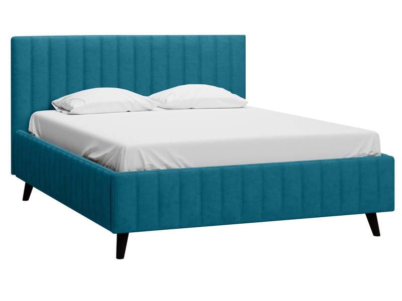Кровать Маркфул 160 Велюр Бирюзовый