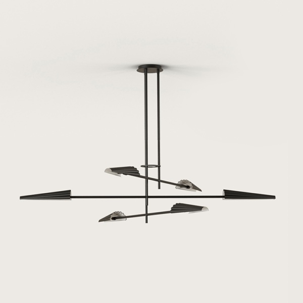 Потолочная люстра на штанге Aromas del Campo Bion C1306/6 Textured Matt Black