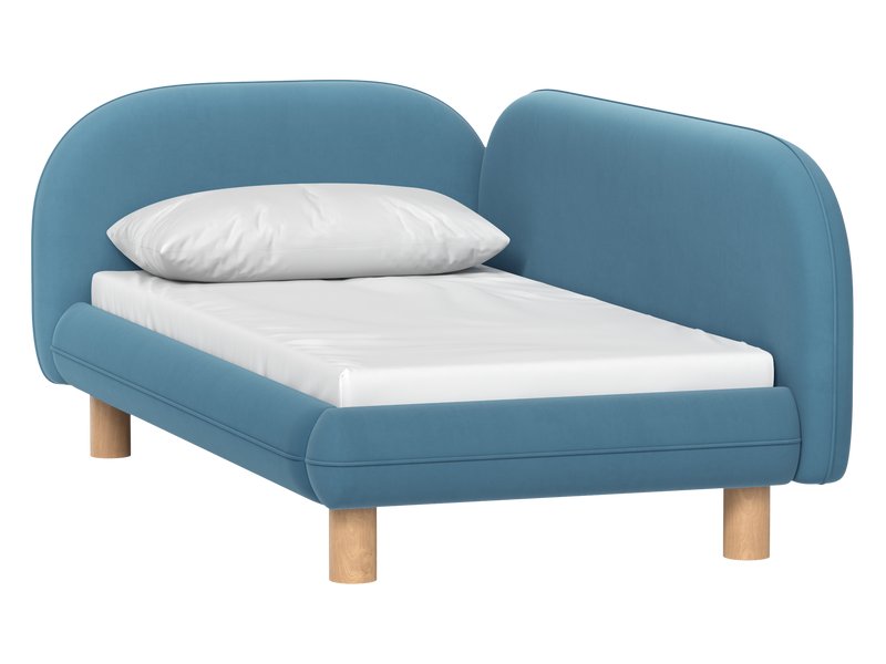 Детская кровать Дебби-2 80 Вельвет Голубой