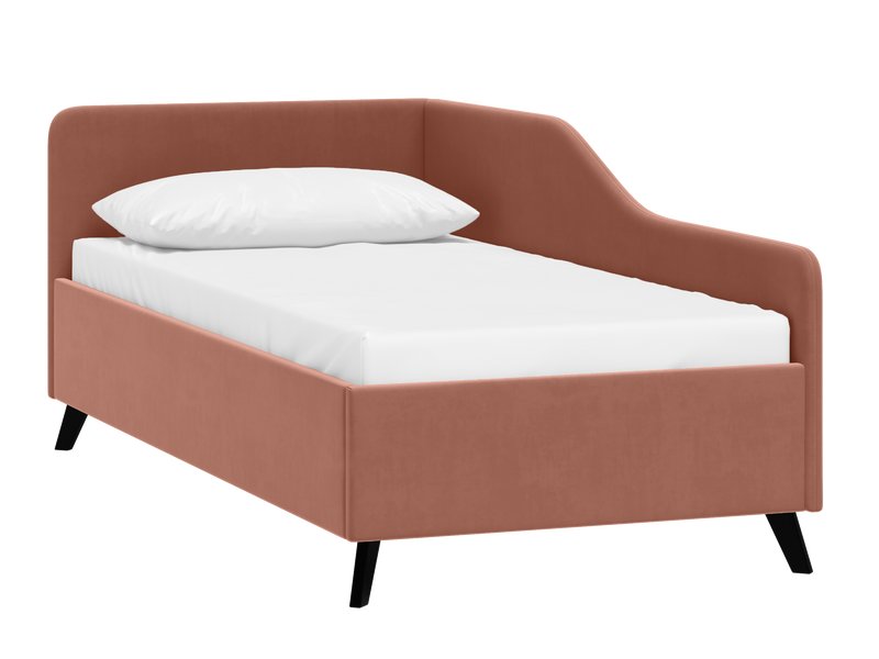 Кровать Лория 90 Велюр Терракотовый