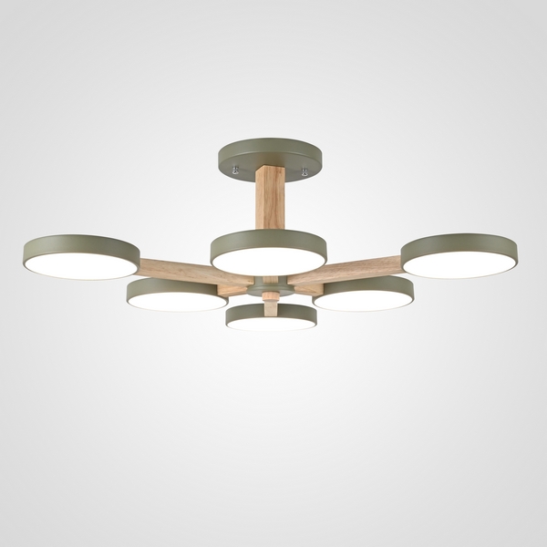 Потолочная люстра LED на штанге Turna L6 Khaki By ImperiumLoft Turna-B01 (Умный дом, Алиса) 228860-26