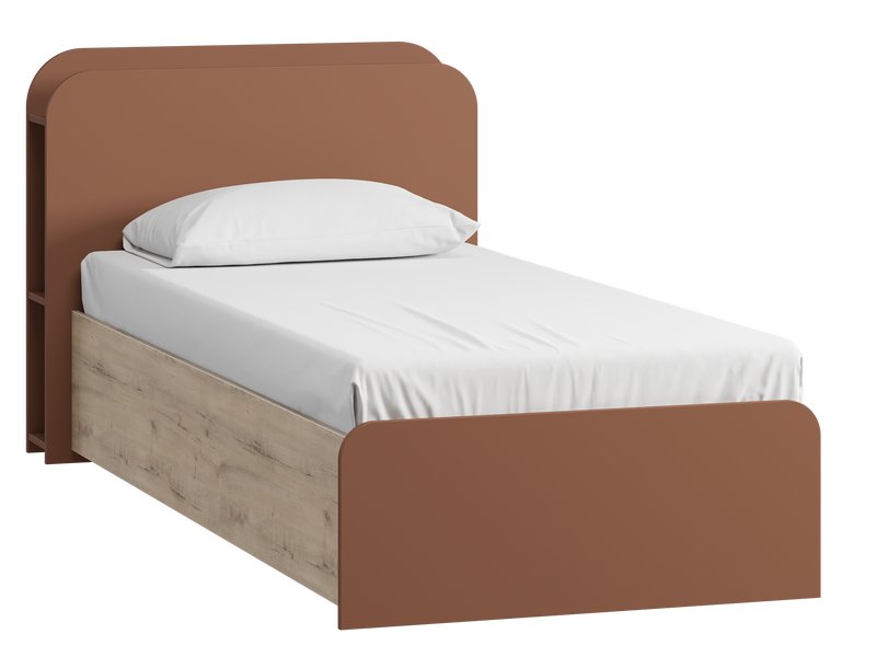 Кровать Бронс-1 90 Терракотовый