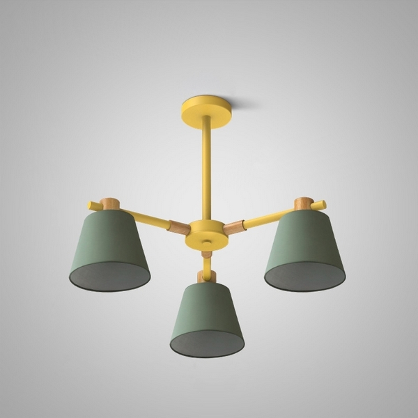 Потолочная люстра на штанге Natura A Green 3 ImperiumLoft Naturaag01 (101825-26)