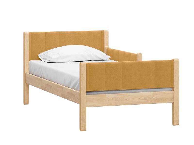 Детская кровать Обри-1 80 Вельвет Желтый