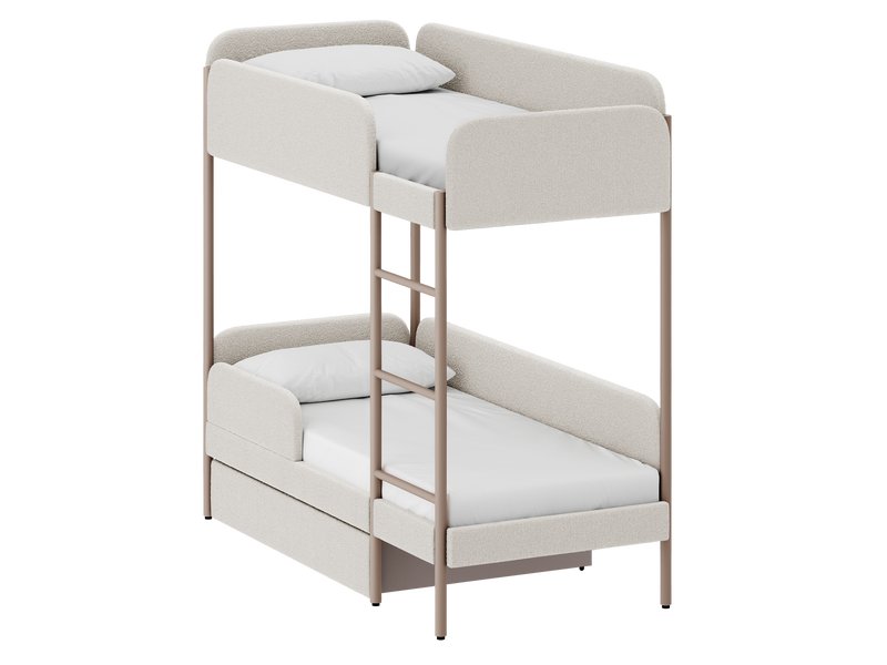 Кровать двухъярусная Эльви 80 Мех Бежевый