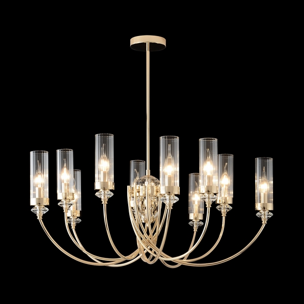 Потолочная люстра на штанге Crystal Lux SECRET SP10 GOLD