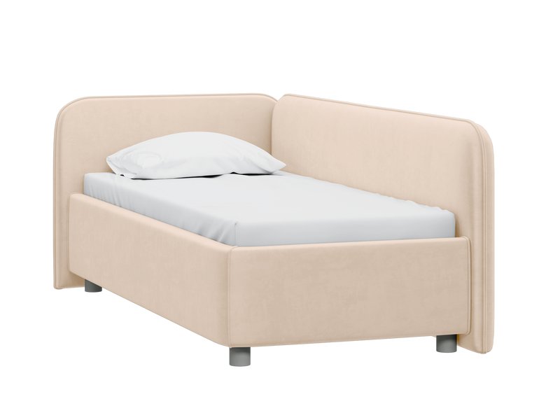 Кровать Кейла 90 Велюр Светло-бежевый