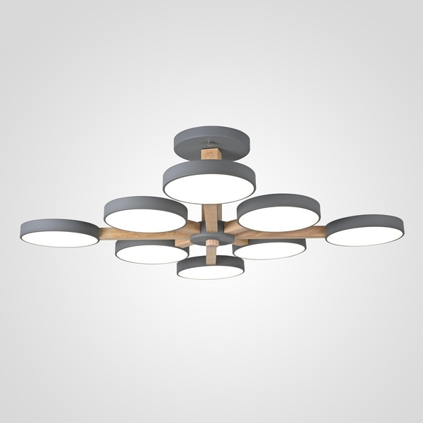 Потолочная люстра LED на штанге Turna L8 Grey By ImperiumLoft Turna-B01 (Умный дом, Алиса) 228857-26