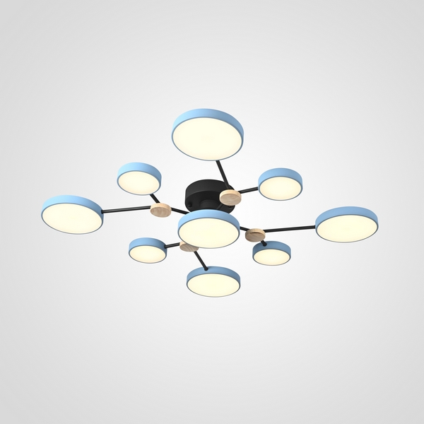 Потолочная светодиодная люстра с пультом управления на штанге Gamma D98 Blue Imperiumloft Gamma01 (223775-23) ImperiumLoft