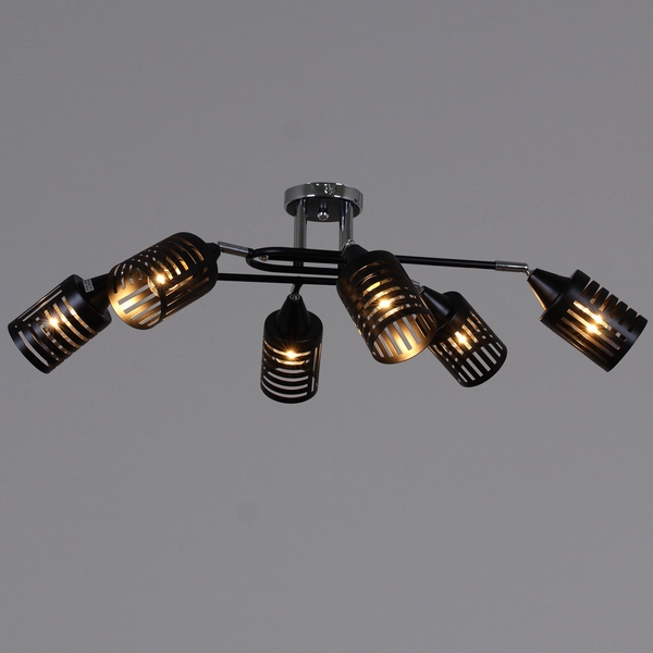 Потолочная люстра на штанге Reluce 70052-3.3-06 CR+BK