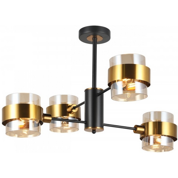 Потолочная люстра на штанге Imex MD.51891-4-S-BK+GBR