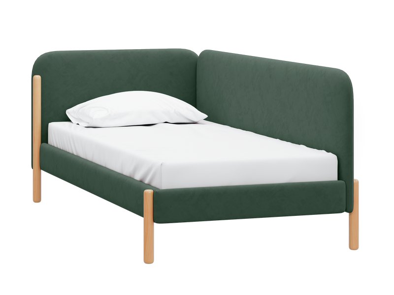 Кровать Кейси 120 Велюр Оливковый