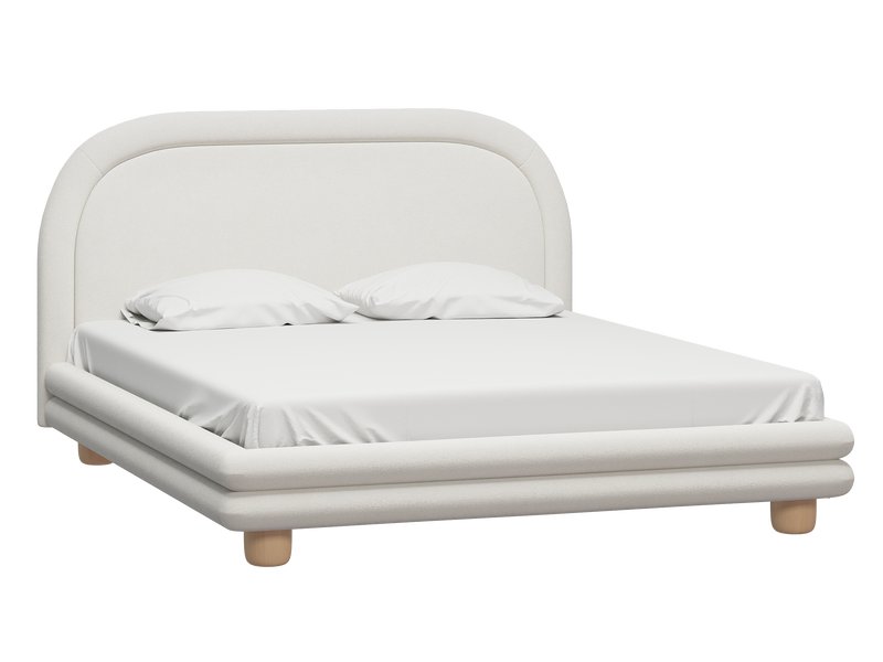 Кровать Ева 160 Шенилл Молочный